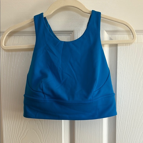 📦 MOVING SALE! Lululemon Wunder Train Longline Bra - Size 8 - Poolside Blue - Picture 4 of 7